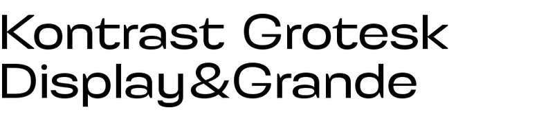 Kontrast Grotesk Display&Grande