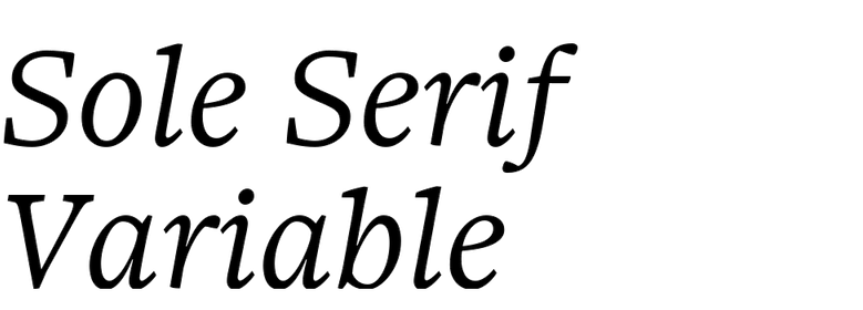 Sole Serif Variable