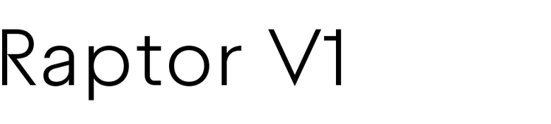 Raptor V1 Raptor V1