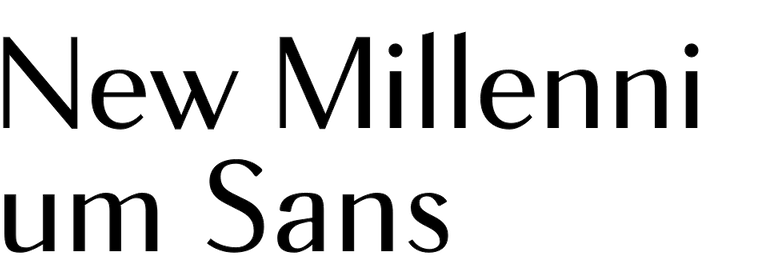 New Millennium Sans (Timberwolf Type)