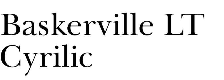 Baskerville LT Cyrilic