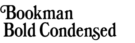 Bookman Bold Condensed