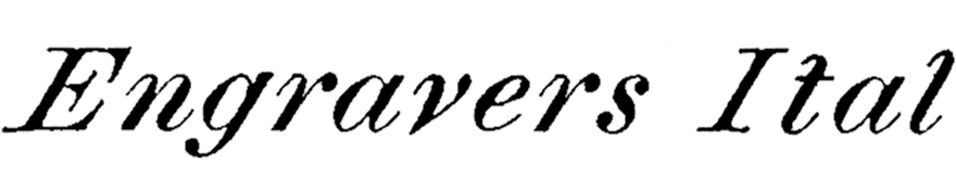 Engravers Italic Engravers Italic