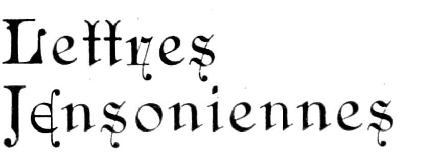 Lettres  Jensoniennes