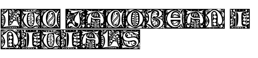 LTC Jacobean Initials