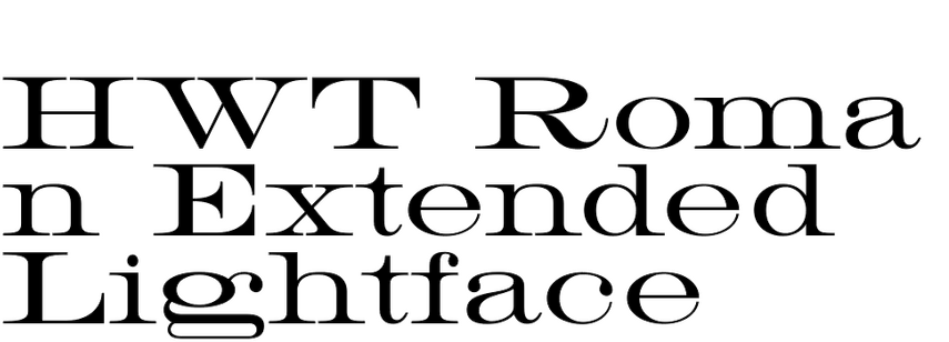 HWT Roman Extended Lightface