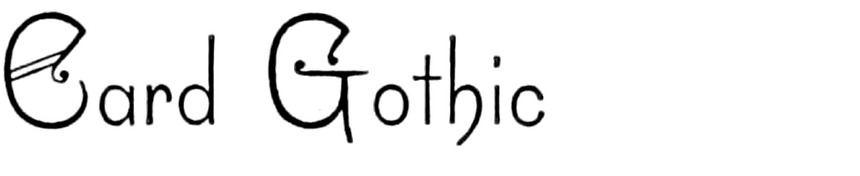 Card Gothic Card Gothic