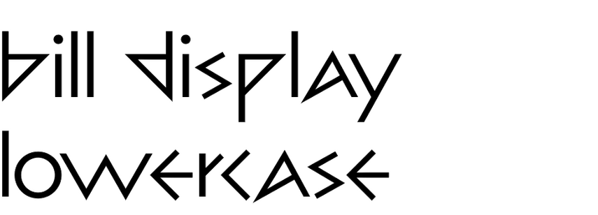Bill Display Lowercase