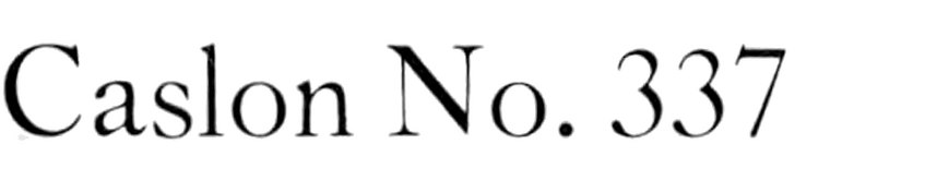 Caslon No. 337
