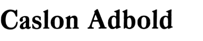 Caslon Adbold
