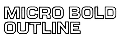 Micro Bold Outline