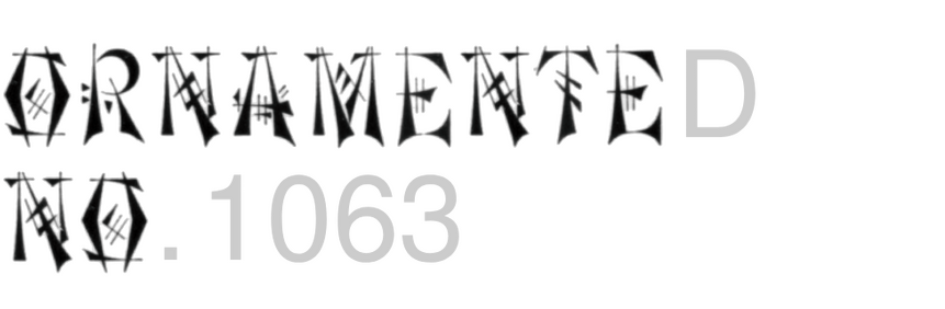 Ornamented No. 1063