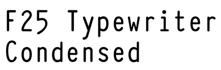 F25 Typewriter Condensed