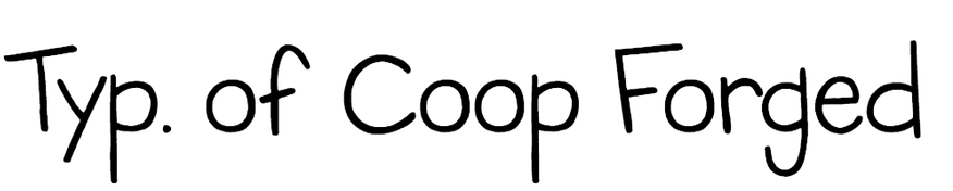 Typography of Coop Forged