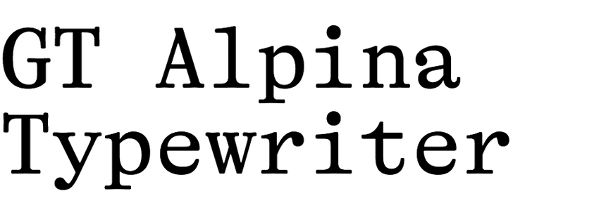 GT Alpina Typewriter