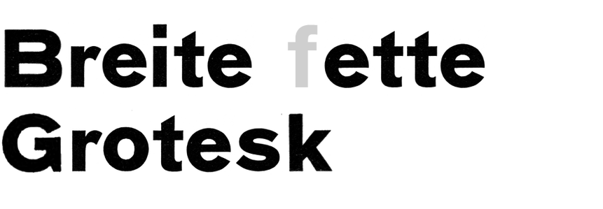 Breite fette Grotesk