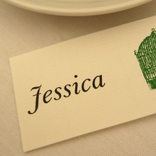 Wedding place cards and menu