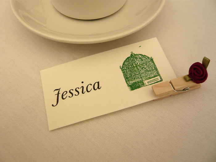 Wedding place cards and menu 1