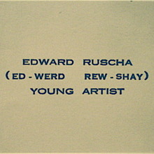 Edward Ruscha’s business card