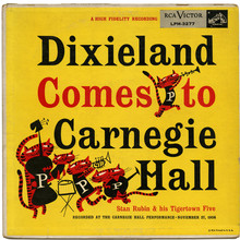 Stan Rubin &amp; his Tigertown Five – <cite>Dixieland Comes To Carnegie Hall </cite>album art