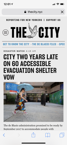 <cite>The City</cite> website