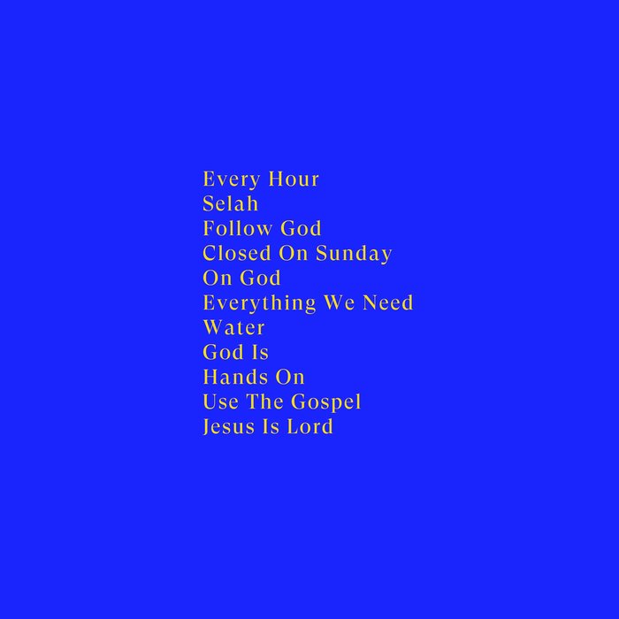 Track list. GT Super’s kerning has been deactivated, see “We” or “Water”.