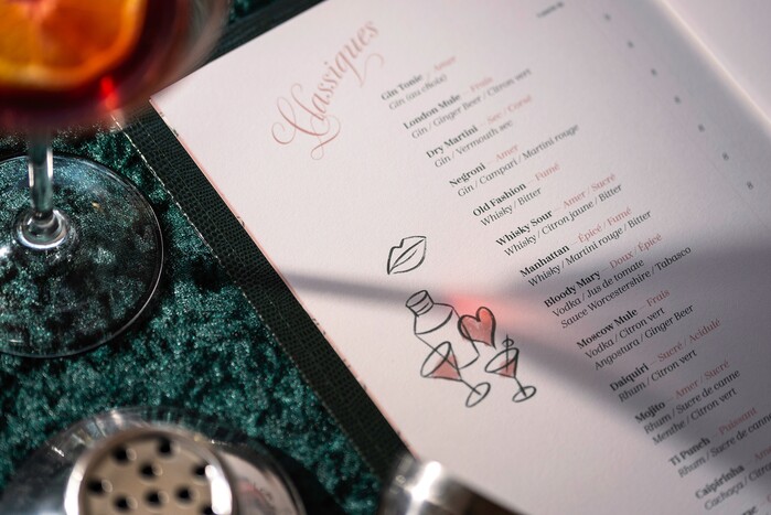 Menu closeup