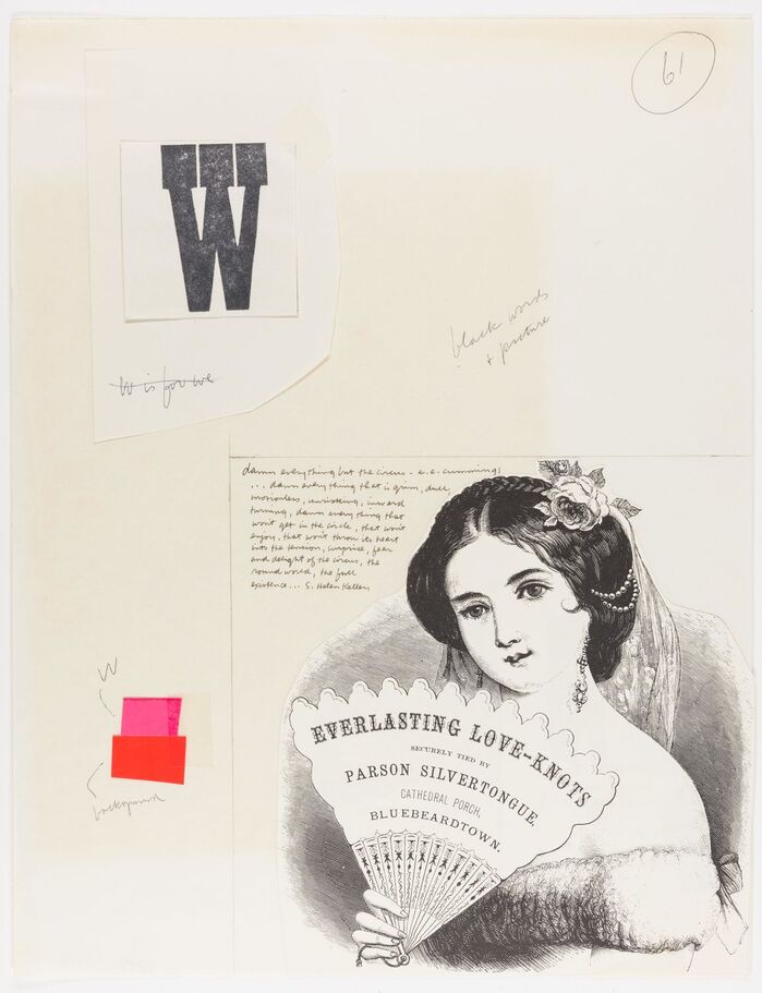 Process material for the print, w what every woman knows.