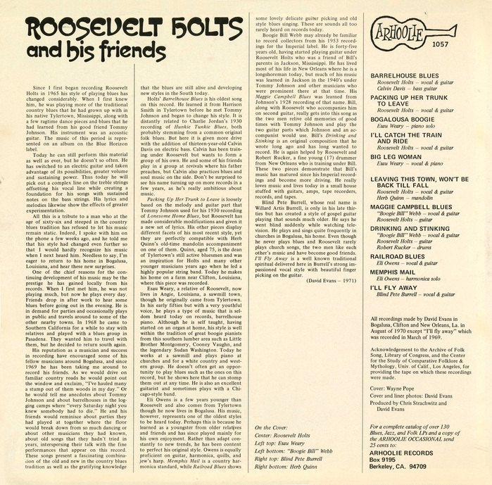 Roosevelt Holts and his friends album art 2