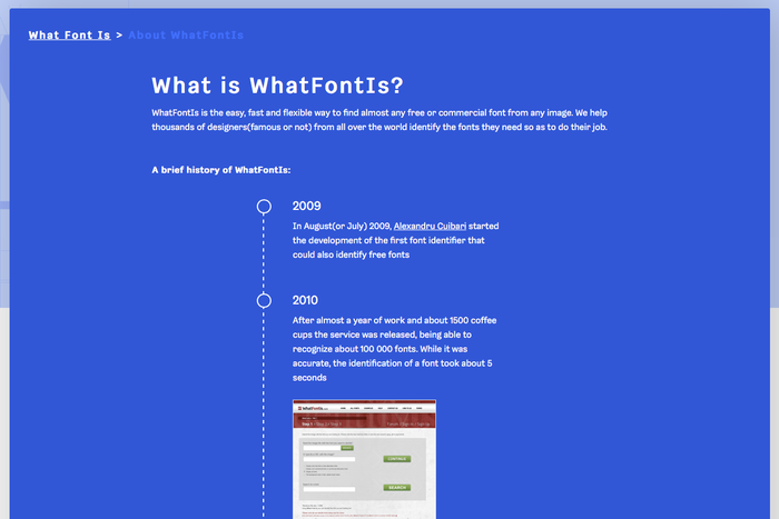 Timeline of the project