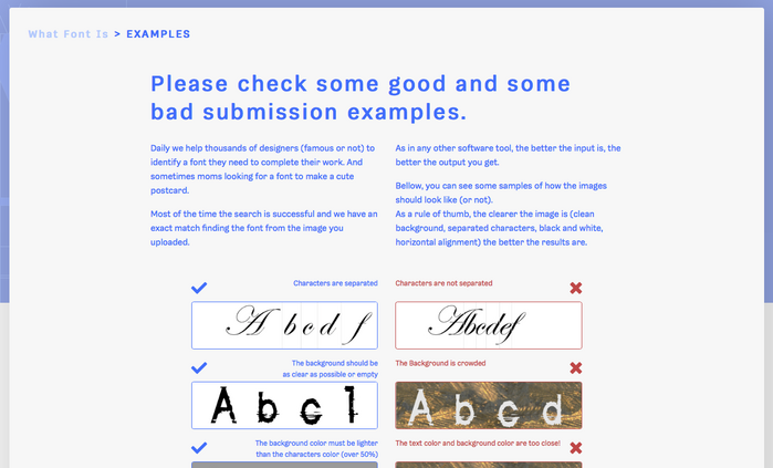 Submission examples