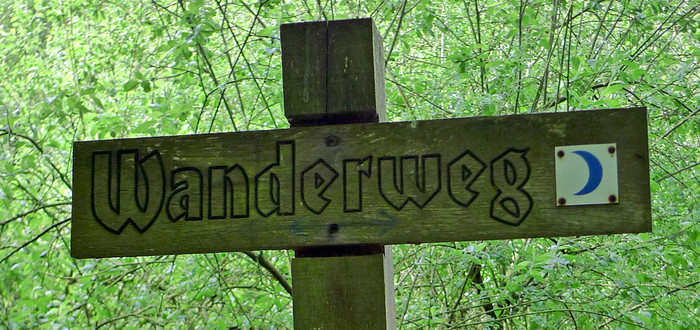 “Wanderweg” sign