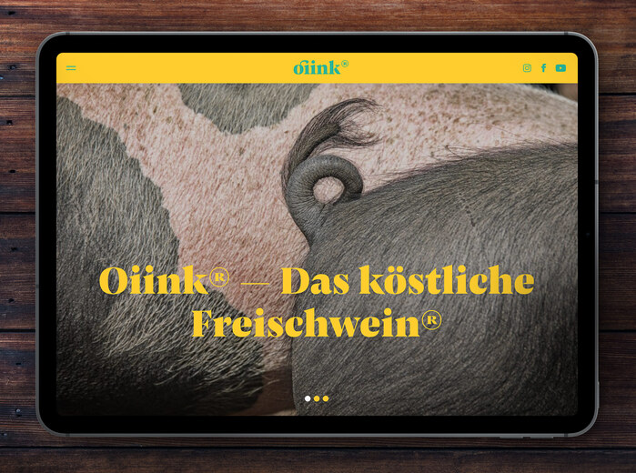 Oiink Farmyard pigs website and branding 1