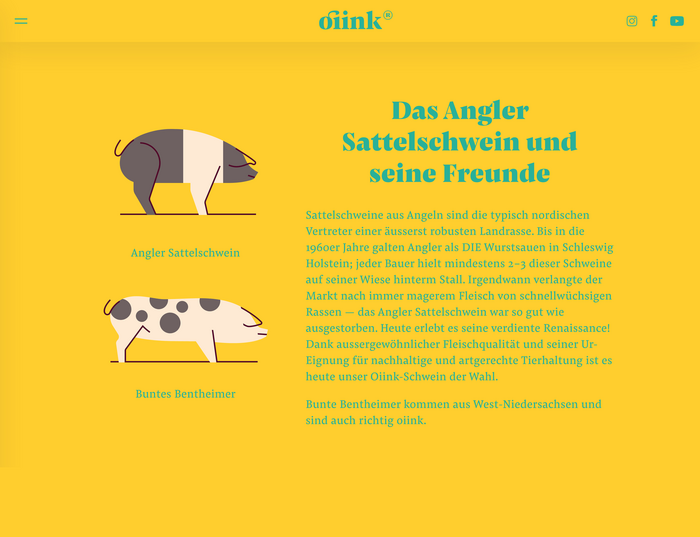 Oiink Farmyard pigs website and branding 2
