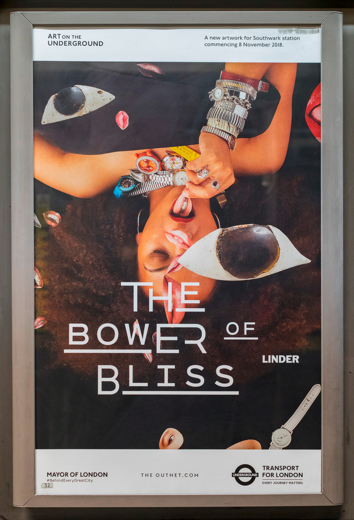 The artwork is announced via a poster that is displayed in every London Underground station.