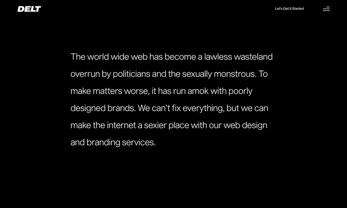 Delt portfolio website 3