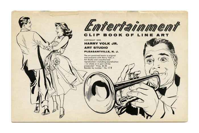 “Entertainment” (No. 179). The title is set in Quaker, an inline version derived from the solid . Quaker’s upright sibling was named Quartz – at Filmotype, names starting with Q identified “novelty” styles.