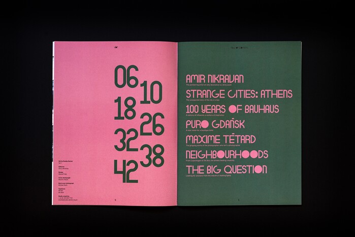Dot magazine index spread