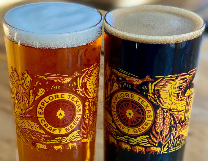 Explore Texas Craft Beer glasses 5