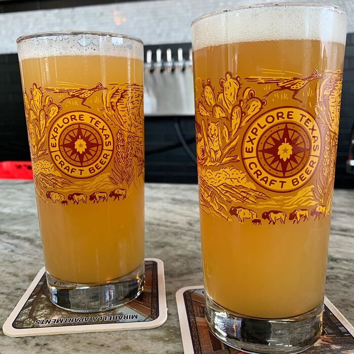 Explore Texas Craft Beer glasses 6