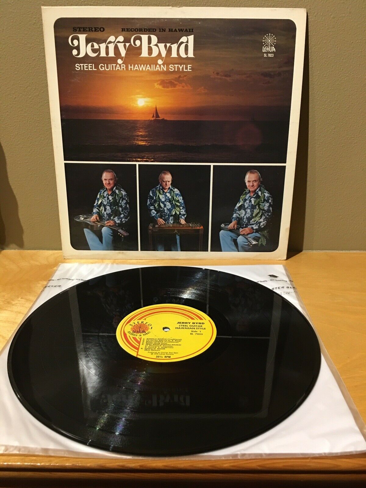 Jerry Byrd – Steel Guitar Hawaiian Style Album Art - Fonts In Use