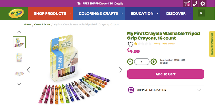 Web shop featuring Omnes Bold for article titles, with Semibold and Medium weights for smaller text.
