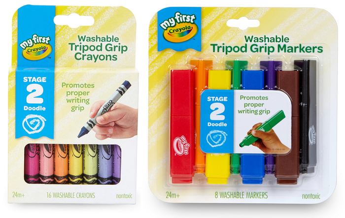 Packaging for crayons and markers.