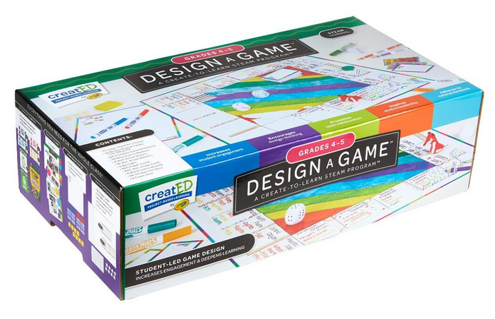 Box design for a kit of educational materials.