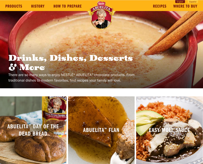 Chocolate Abuelita website 4