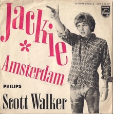 Scott Walker – “Jackie” / “Amsterdam” Dutch single cover