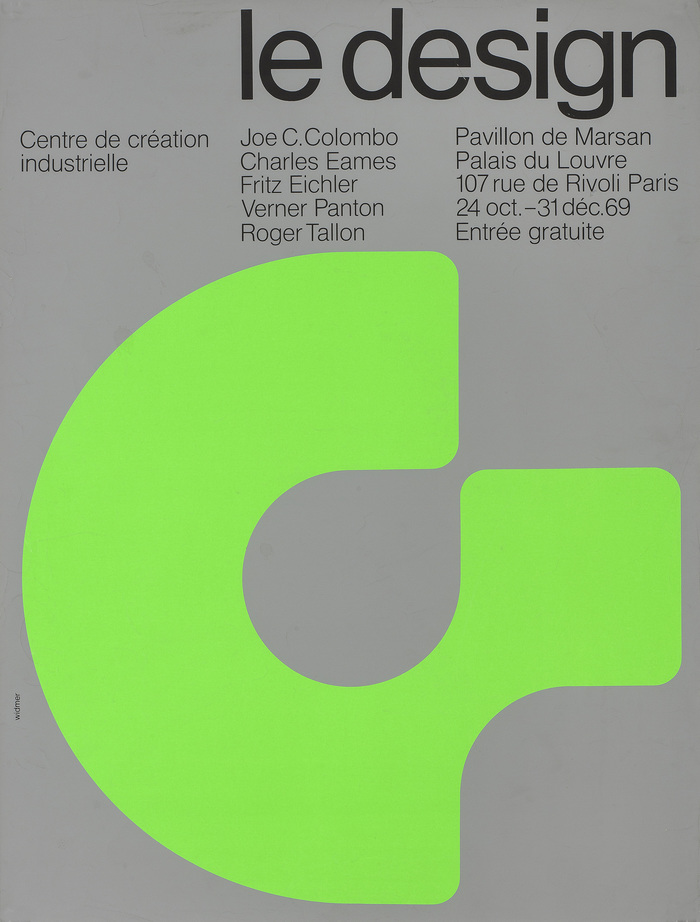 “Le Design. Joe C. Colombo, Charles Eames, Fritz Eichler, Verner Panton, Roger Tallon”, 1969.