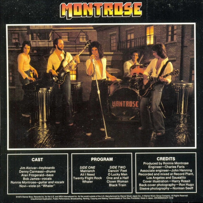 Montrose – Warner Bros. Presents Montrose! album art 2