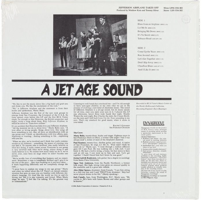 Jefferson Airplane Takes Off album art 2