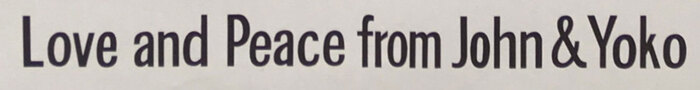 Detail of idiosyncratic lettering &ndash; presumably cut by hand &ndash; from an original WAR IS OVER! poster.